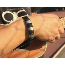 Käekett meestele - 10mm nahk ja teras